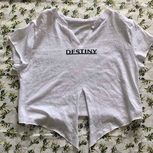 Aesthetic White destiny Cropped top